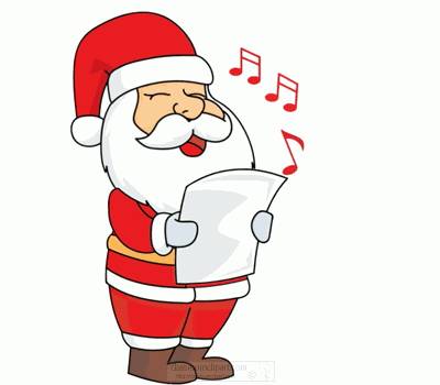 Animated clipart singing. Santa animation f gif