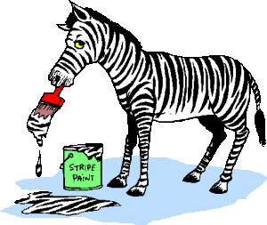 animated clipart zebra