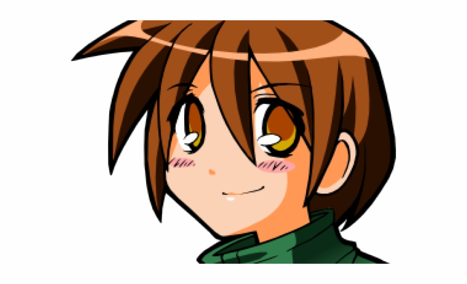 Male with brown hair. Anime clipart anime boy