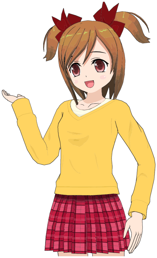 Anime clipart anime girl. Plaid skirt cartoon cartoonanime