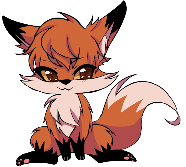Anime clipart baby fox. Kitzu as a by