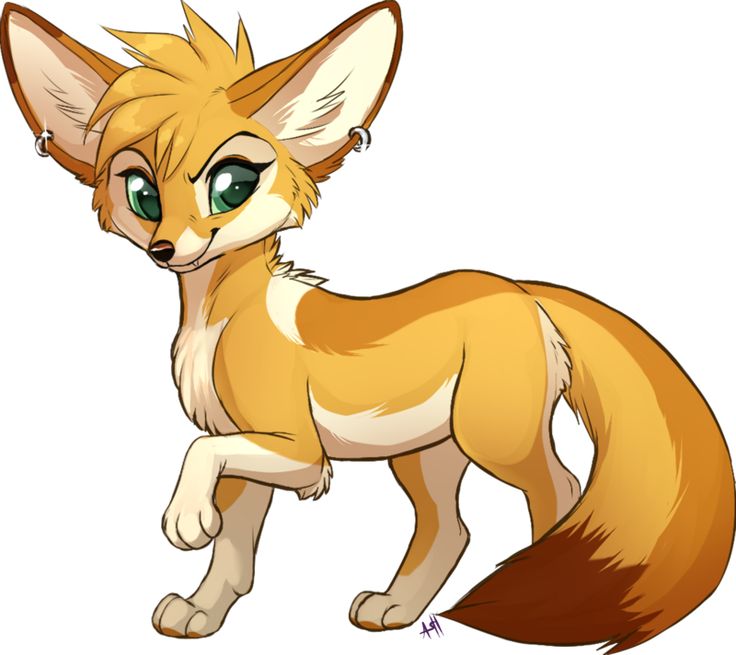 Anime clipart baby fox.  best fennec images