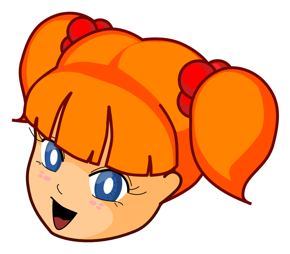 Anime clipart clip art. Image of gopher redhead