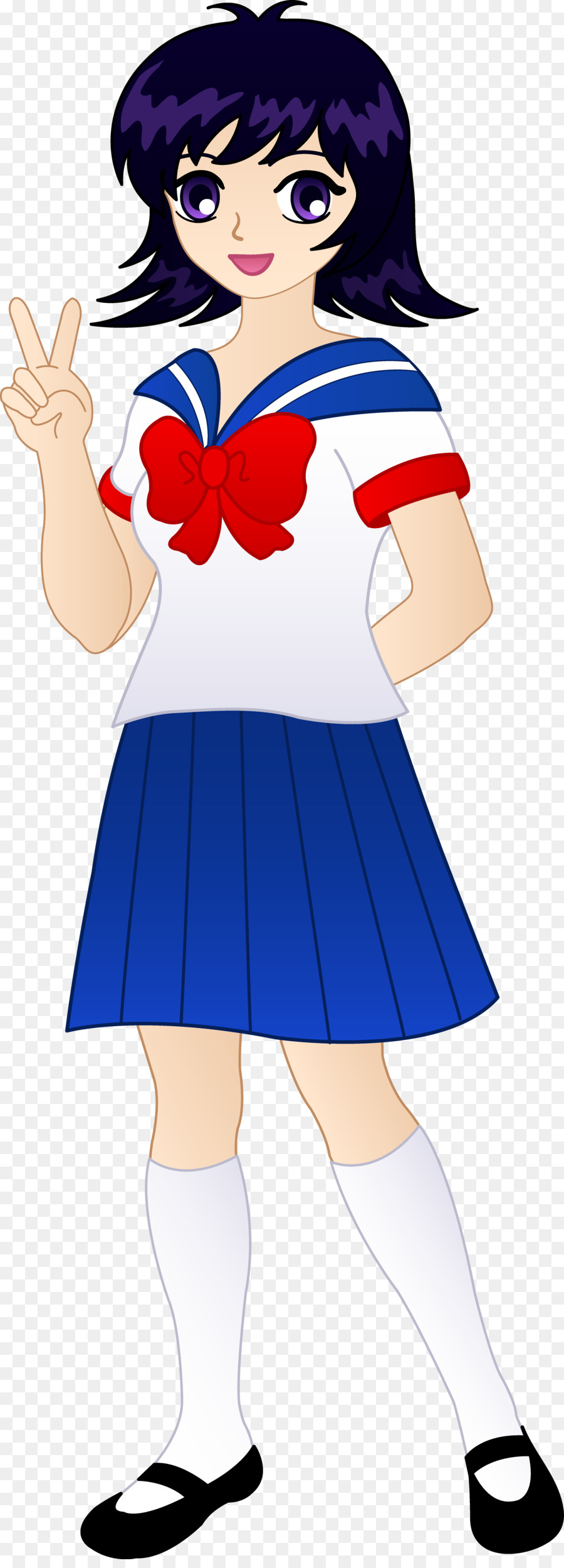 Student drawing girl clip. Anime clipart cute