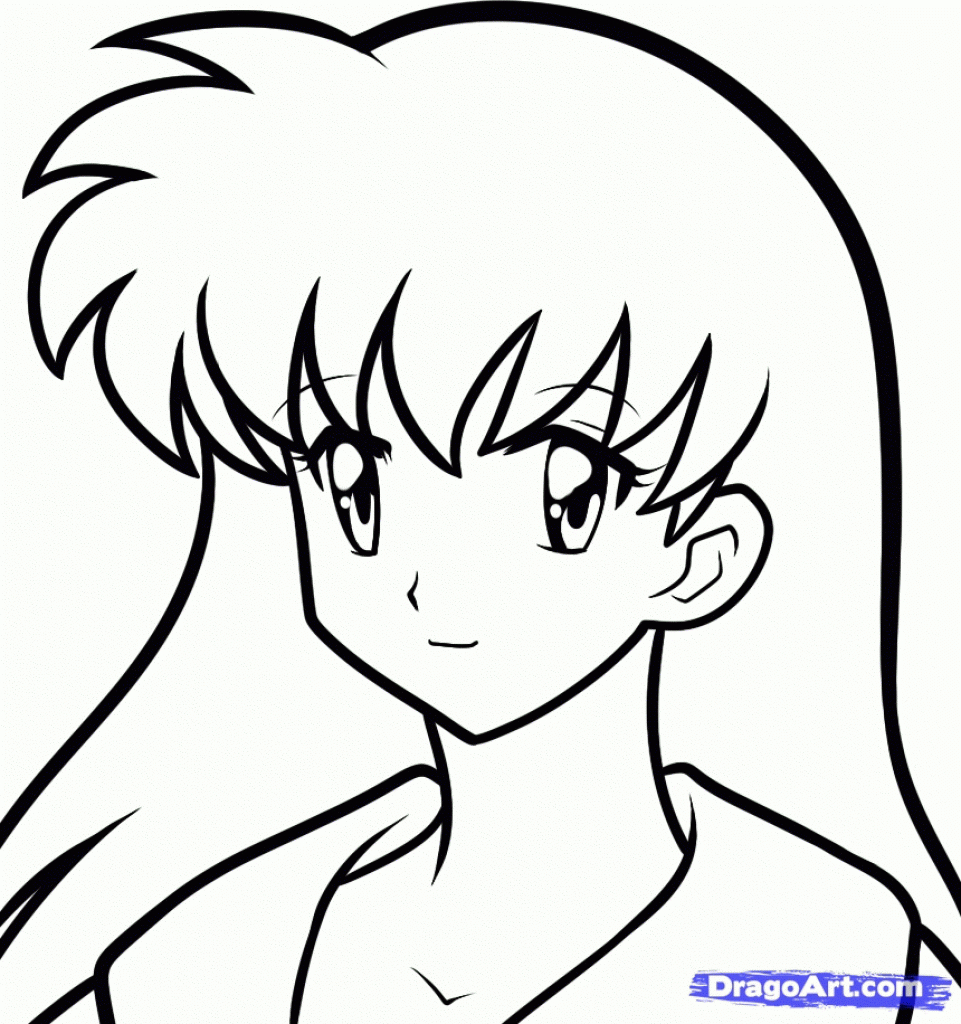 To draw character pencil. Anime clipart easy