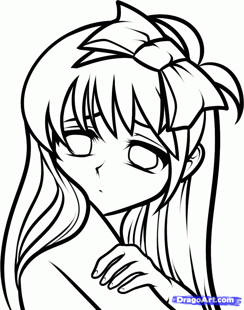 Anime clipart easy. Simple to draw manga