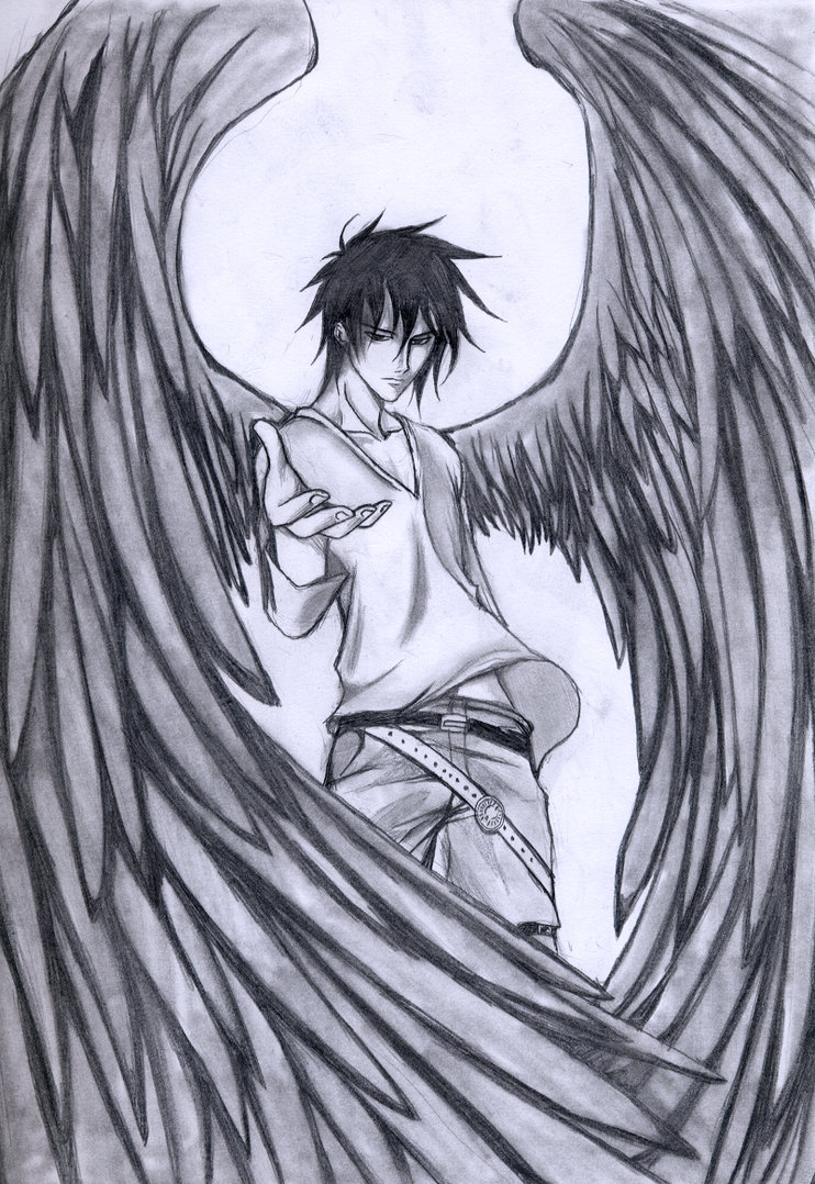 Boy drawing at getdrawings. Anime clipart fallen angel