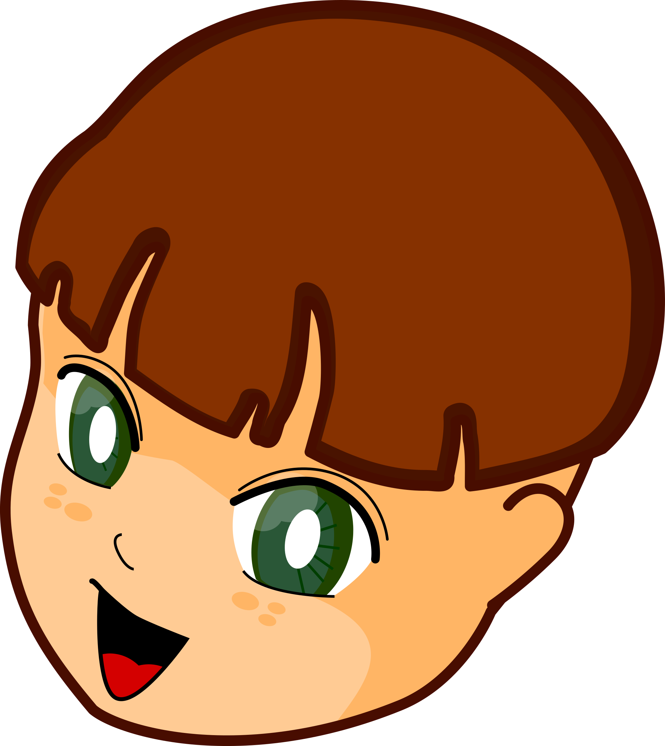 Boy big image png. Anime clipart happy