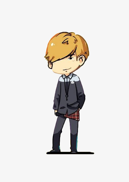 Cartoon cold boy png. Anime clipart male