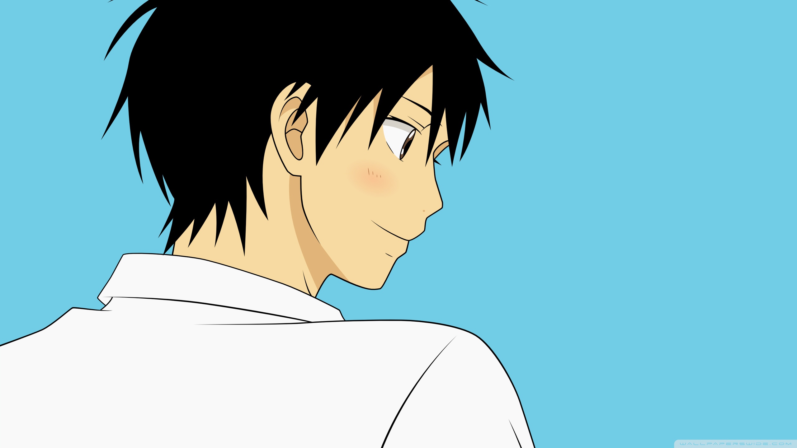 Guy with black hair. Anime clipart male