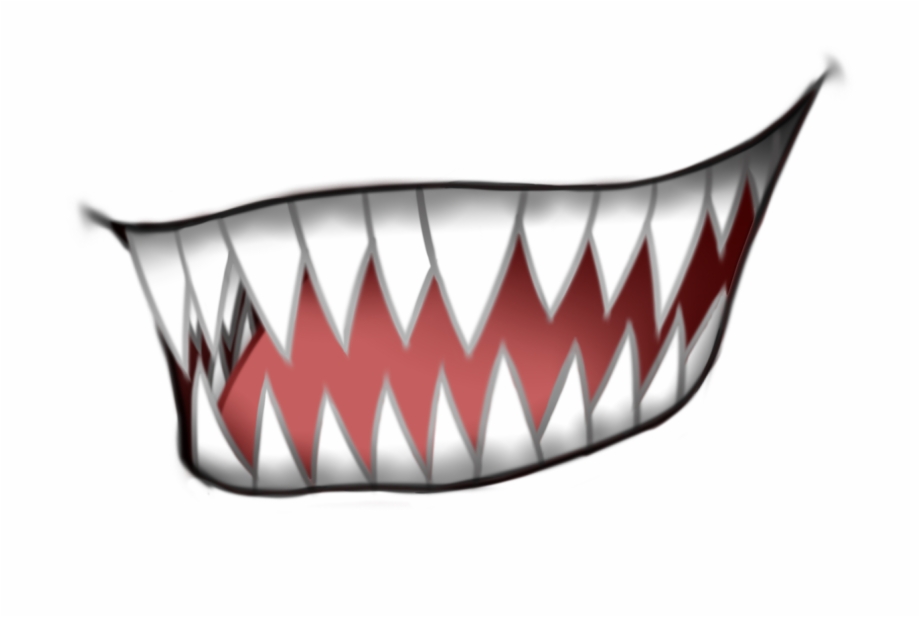 Canine tooth smile png. Anime clipart mouth