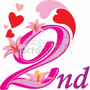 Anniversary clipart 2nd.  nd royalty free