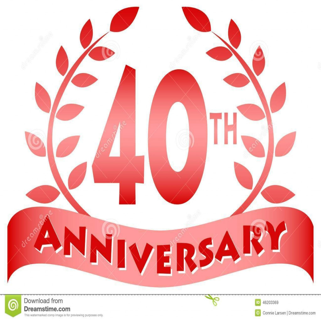  collection of th. Anniversary clipart 40 year