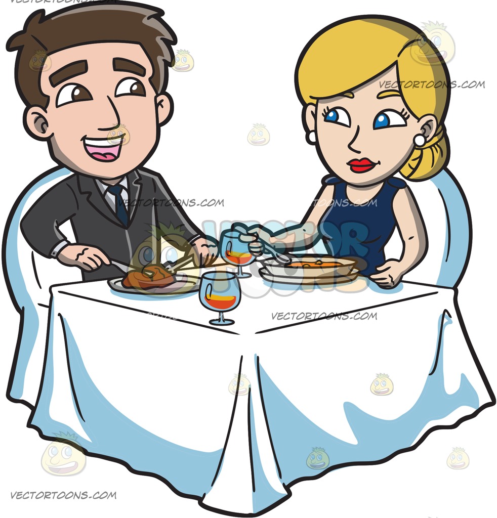 Anniversary clipart anniversary dinner. A couple celebrating their