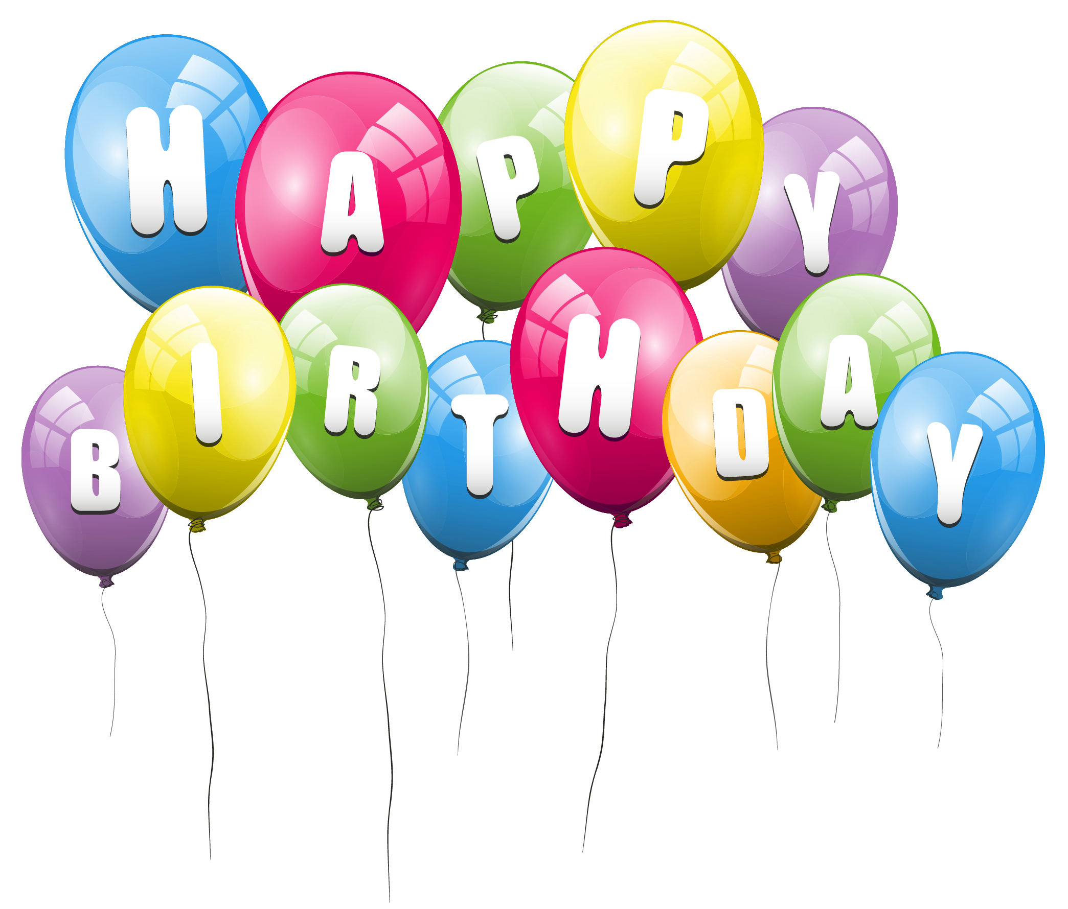 Clipart balloon happy birthday. Transparent balloons png picture