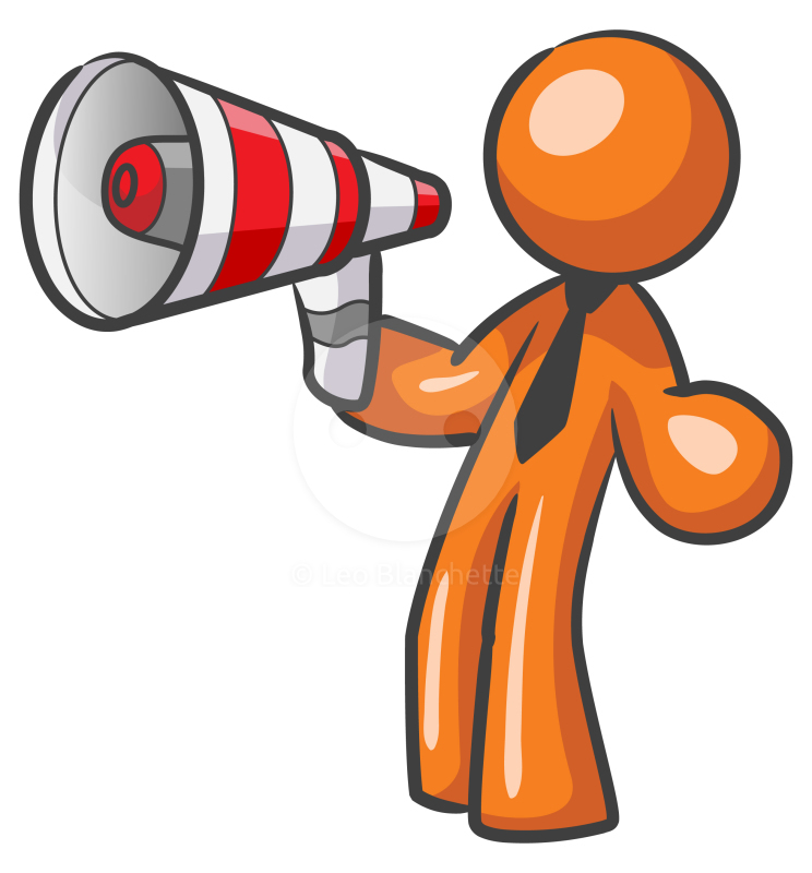 Yelling clipart talking voice. Advertiser 