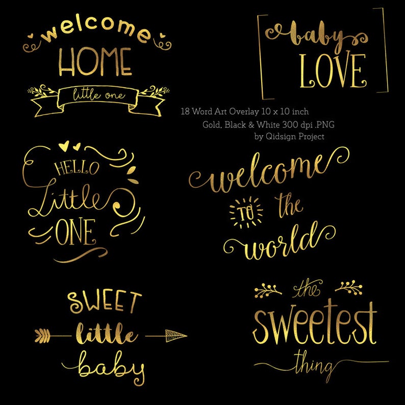 Announcement clipart project. Gold white and black
