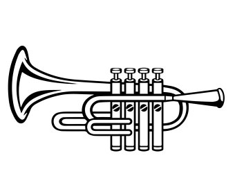 Vector art etsy horn. Announcement clipart trumpet
