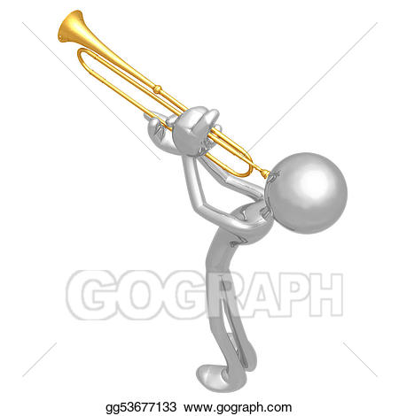Announcement clipart trumpet. Stock illustrations 