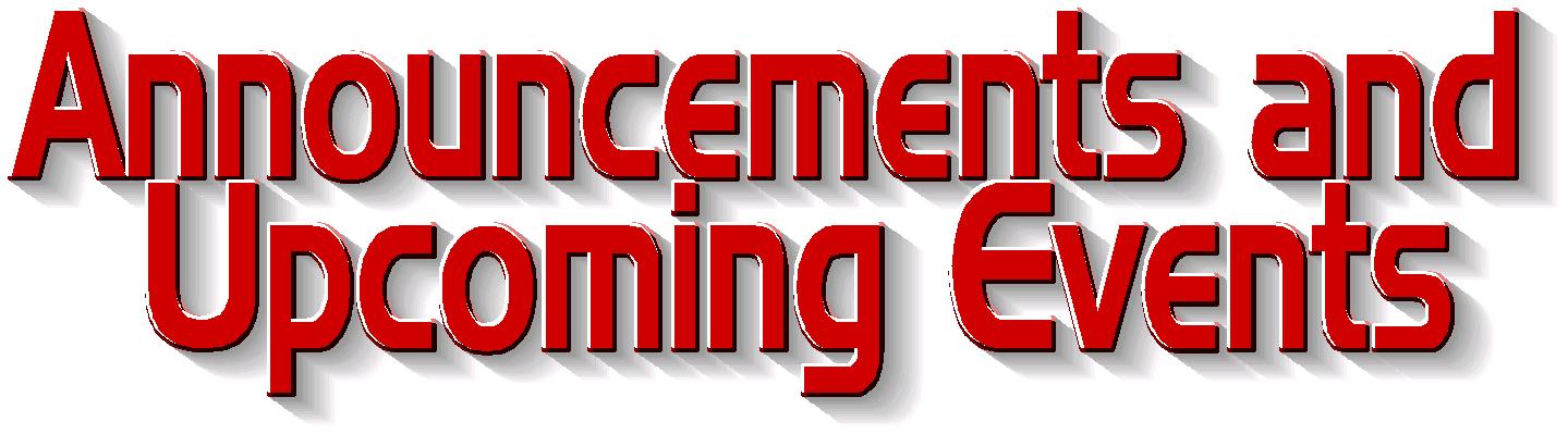 Announcements and events clip. Announcement clipart upcoming event