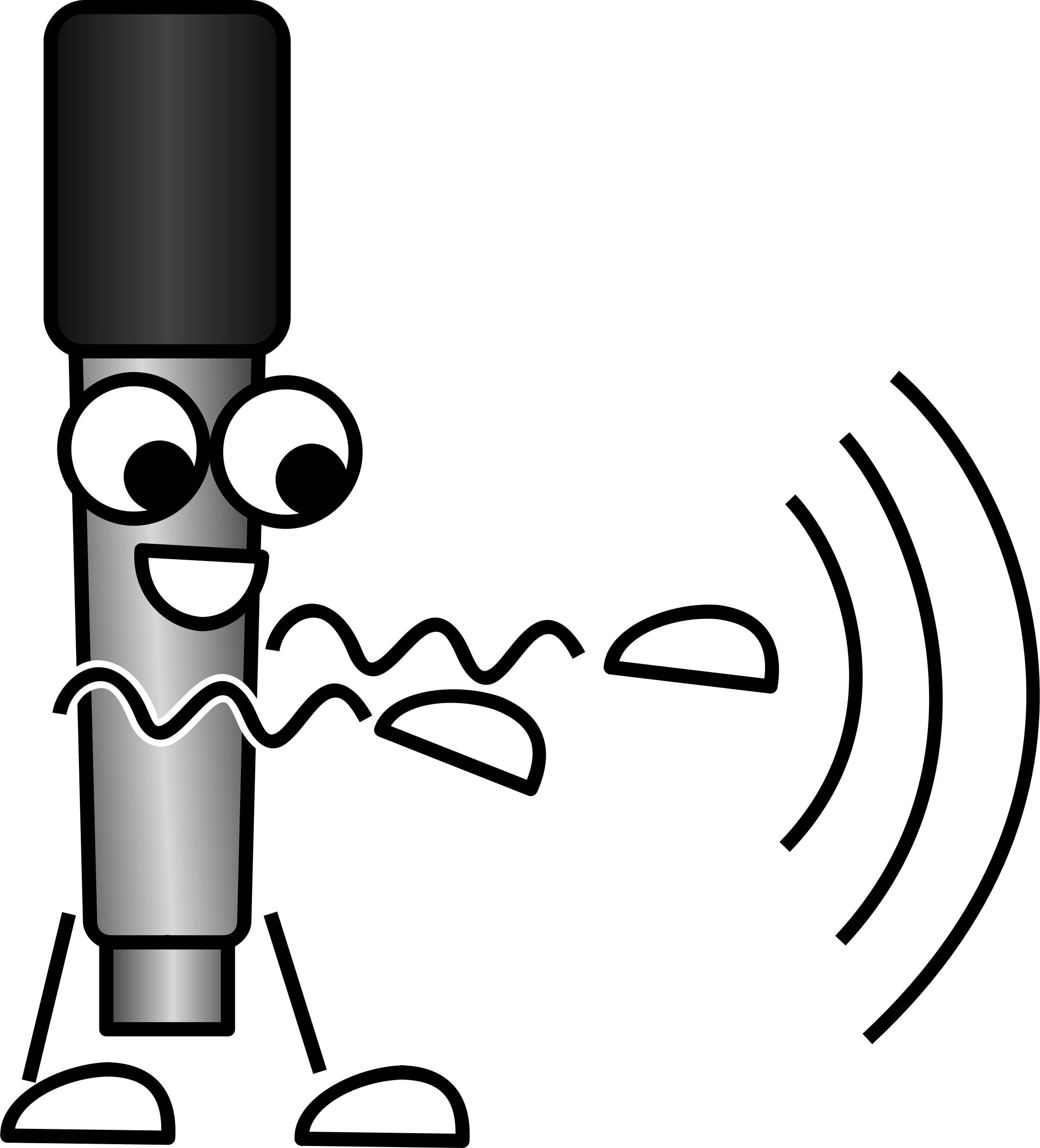 The mic wiggly arms. Announcements clipart mike