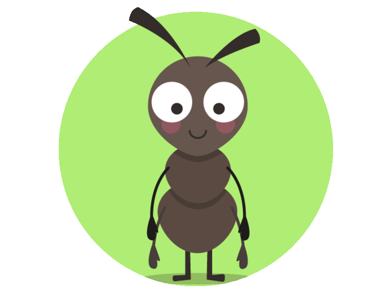 Ant clipart animation. Waving by dave keller