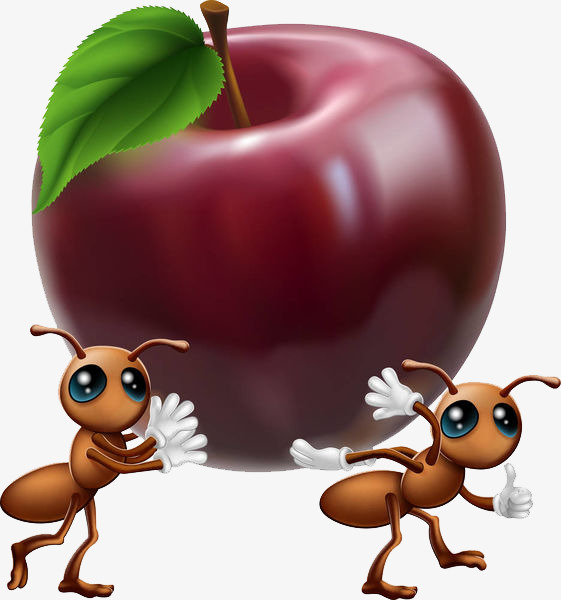 Ant clipart carry. Ants apples difficulty strenuous
