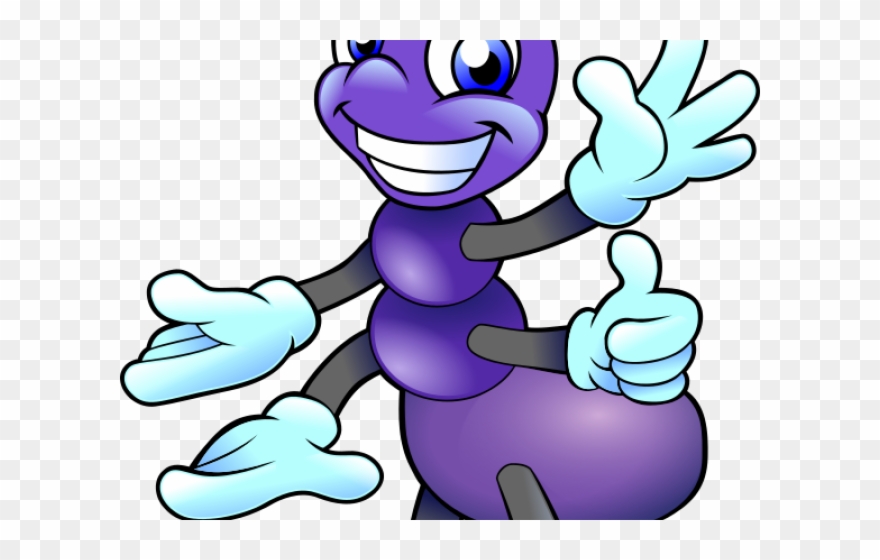 Ant clipart children's. Children s cartoon purple