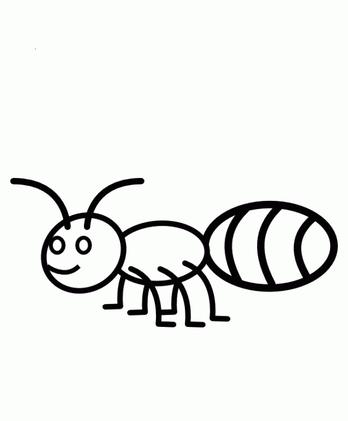 Ant clipart coloring. Pictures for kids many