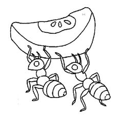 Coloring pages click to. Ant clipart colour