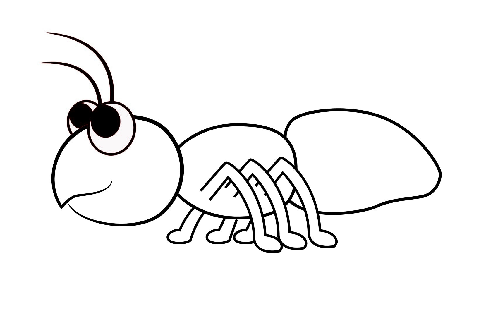 Ant coloring pages for. Ants clipart colouring page