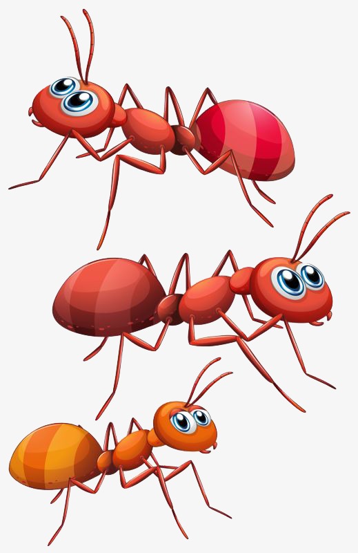 Ant creative cartoon hand. Ants clipart work