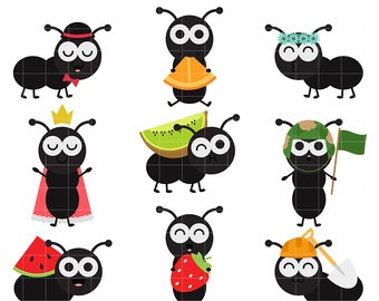 Ant clipart cute. Cool of ants letters