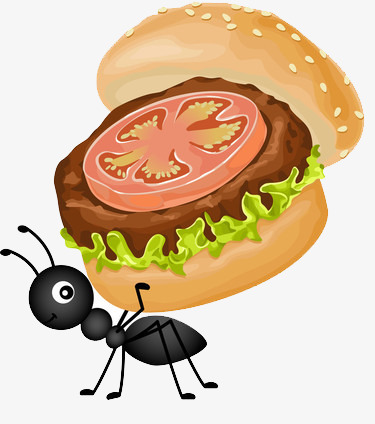 Cartoon version of smuggling. Ant clipart food