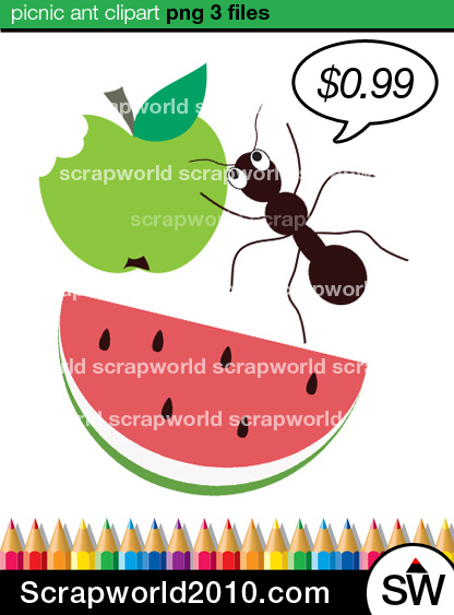 Ant clipart food. Cartoon sweet melon images