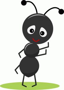 Cartoon mascot stock photo. Ant clipart gray