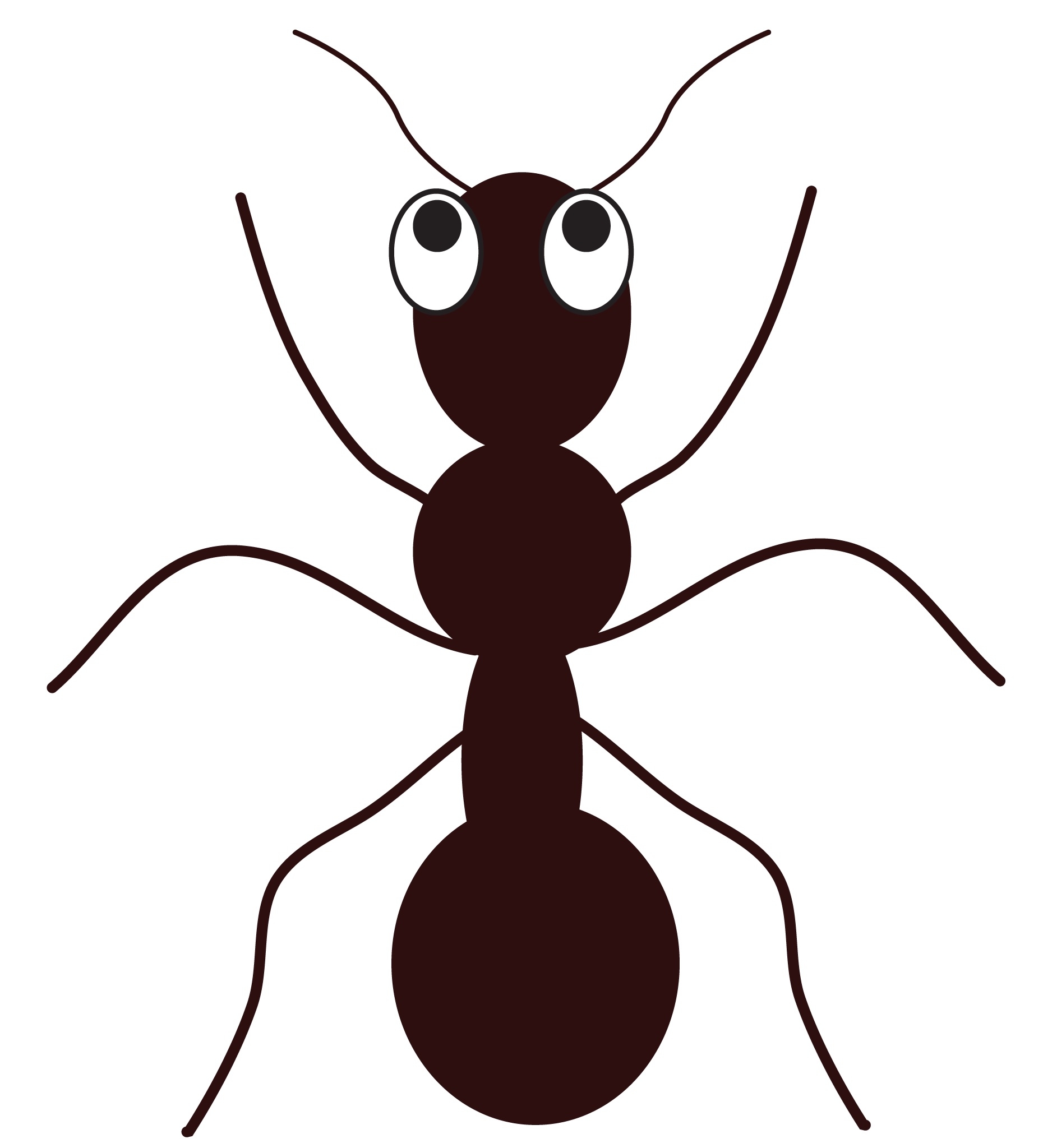 Wonderful of ants letter. Ant clipart line