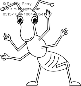 Clip art image of. Ant clipart line