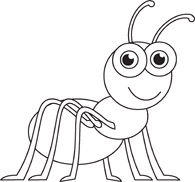  collection of black. Ant clipart outline