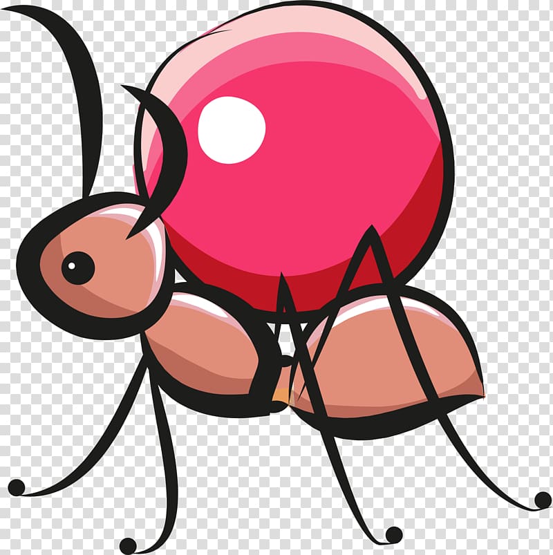 Ant cartoon transparent background. Ants clipart pink