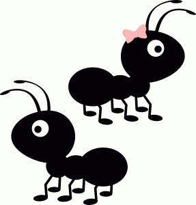 Online store view design. Ant clipart silhouette