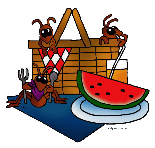 Free picnic clip art. Watermelon clipart happy cartoon