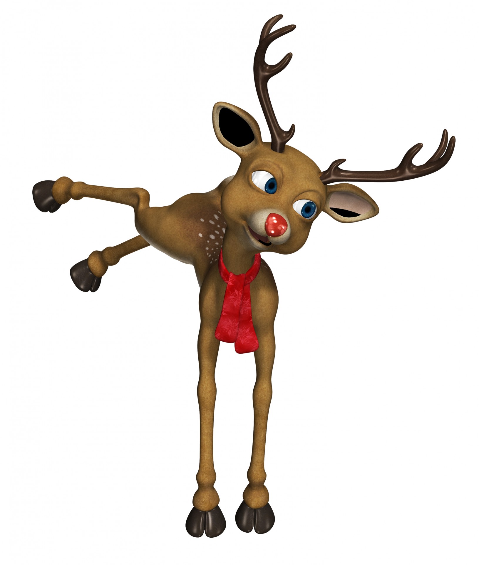 Cartoon reindeer free stock. Antlers clipart animated
