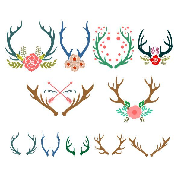 Antlers clipart file. Reindeer pack cuttable design