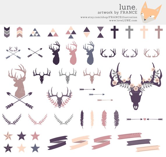 Antlers clipart hipster.  for stag deer