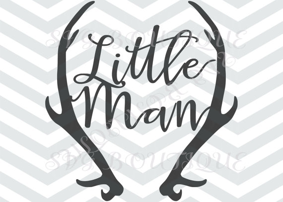 Svg cut file baby. Antlers clipart little man