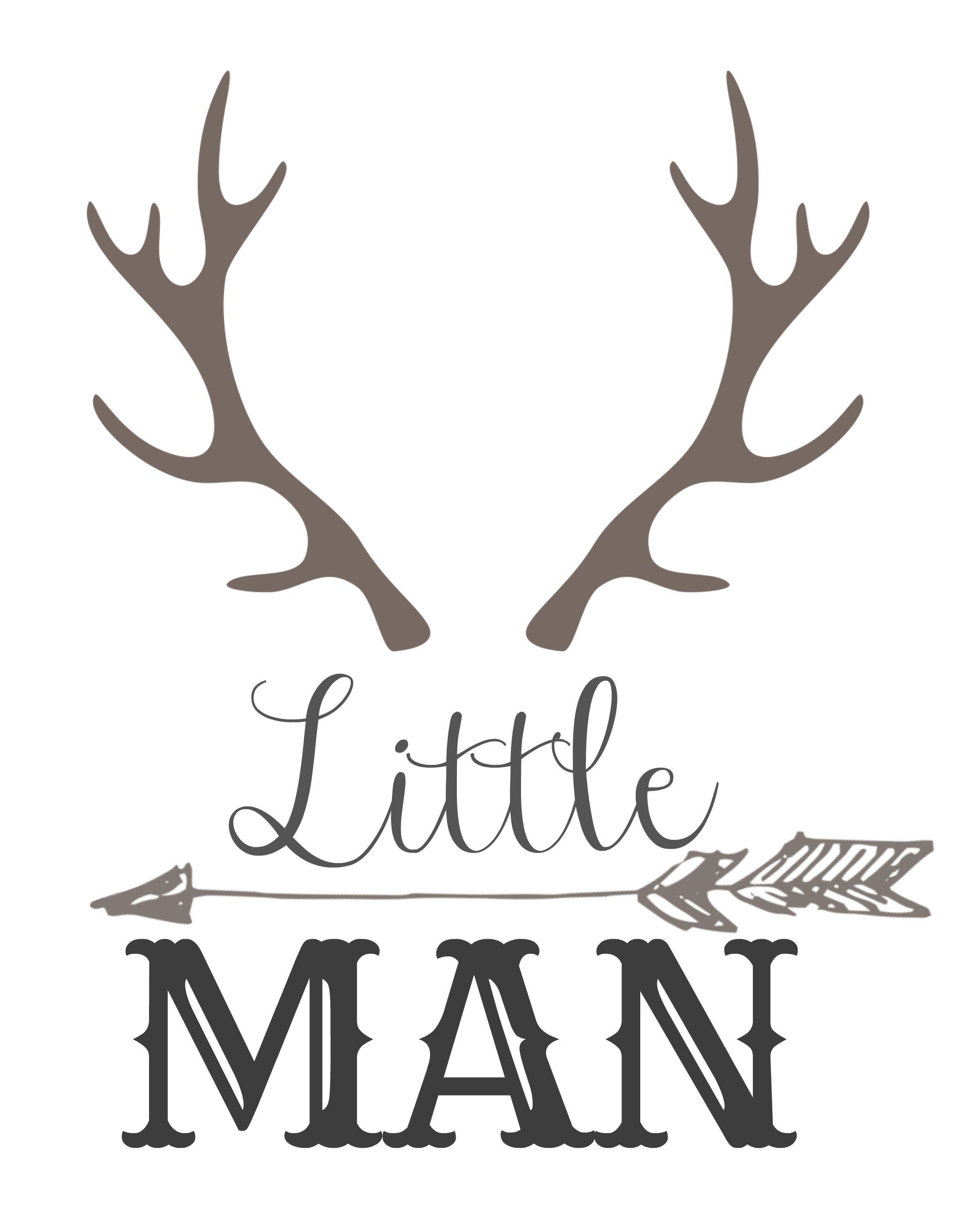 With horns and an. Antlers clipart little man