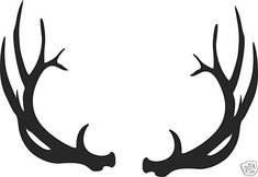 Antlers clipart black and white. Deer antler clip art