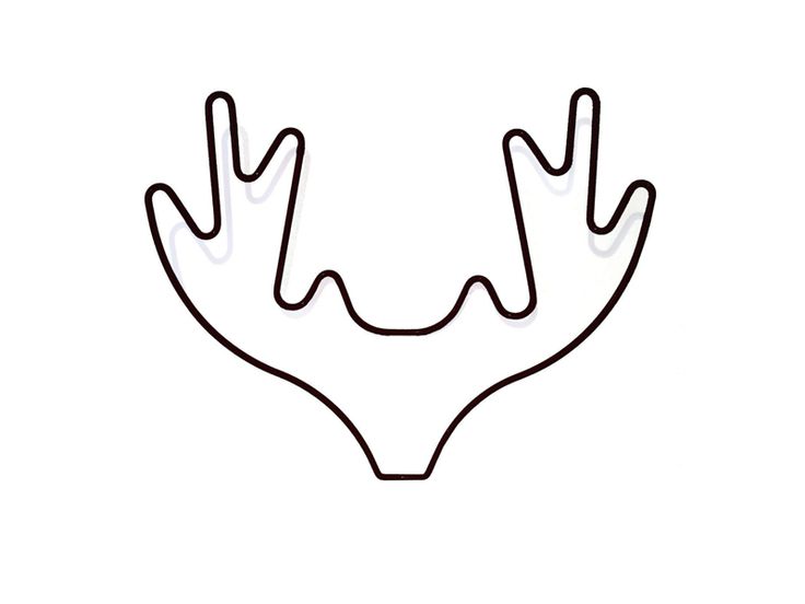 Antler clipart outline.  best coloring pages