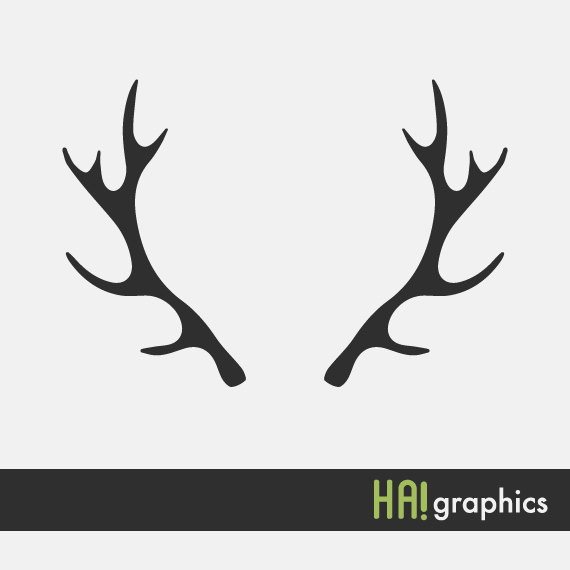 antler clipart silhouette